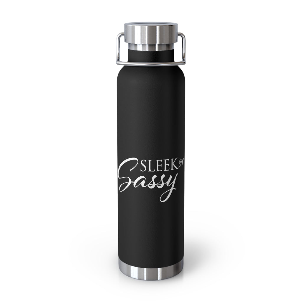 Sleek N Sassy New Signature Black Water Bottle, 22oz