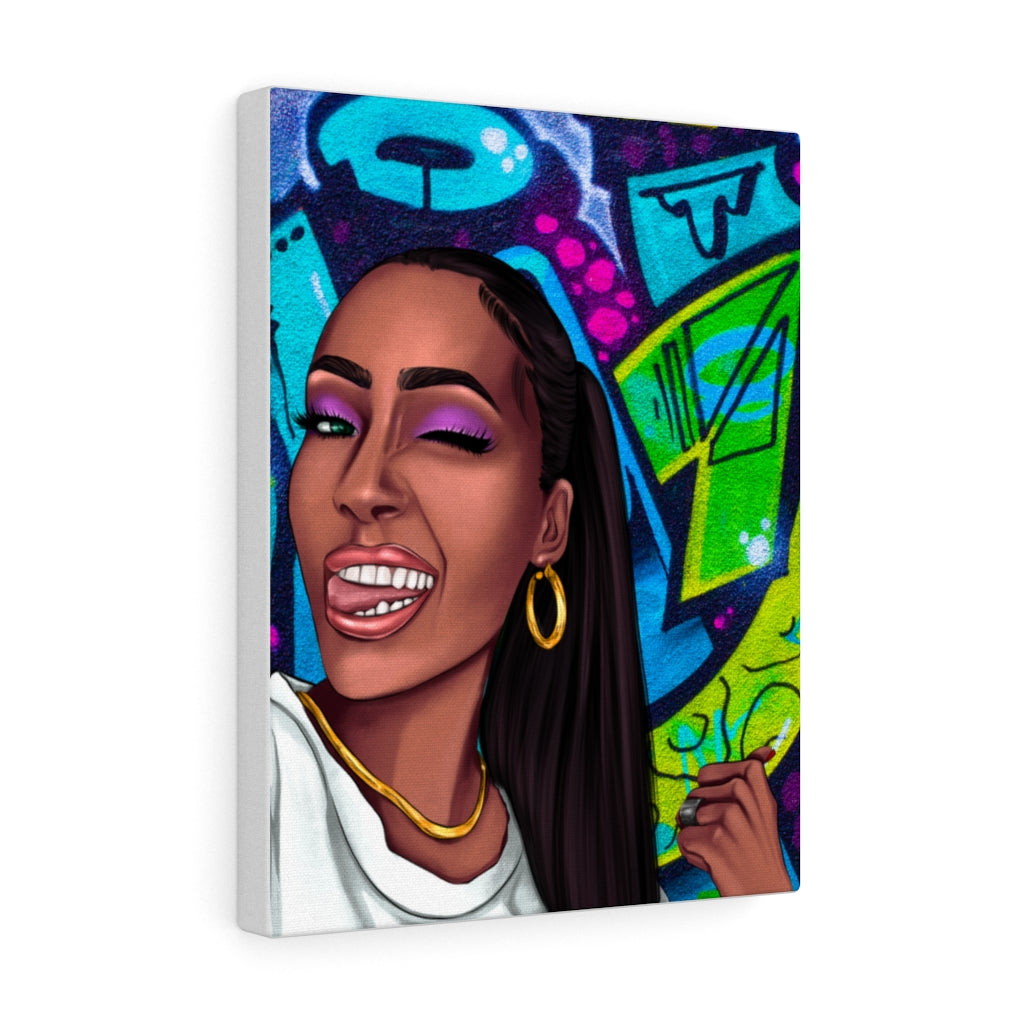 Brooklyn Selfie Time - Canvas Wall Art